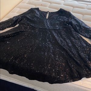 Torrid size 4 black sequin dress